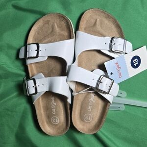 Cat & Jack White Double-Buckle Kids Sandals